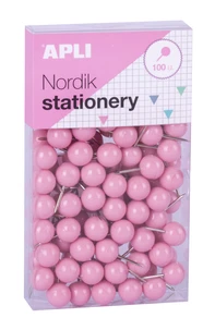 Punaises d’affichage aux couleurs pastel - collection nordik - carton de 8 blisters