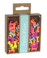 Punaises d’affichage fluor collection - 50 punaises fluorescentes - 4 couleurs fluo