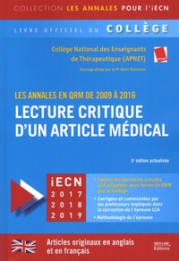Lecture critique dun article médical - Les annales en QRM de 2009 à 2016.pdf