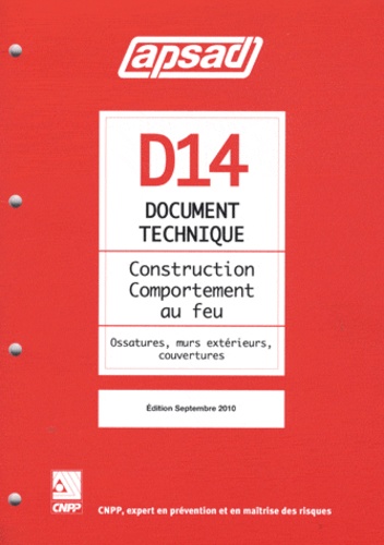 Document technique D14 Construction, comportement au feu  Edition 2010
