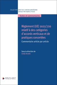 Règlement (UE) 2022/720 relatif aux accords verticaux et pratiques concertées - Commentaire article