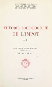 Théorie sociologique de l'impôt (2)