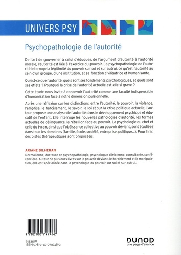 Psychopathologie de l'autorité 2e édition
