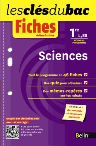 Ariane Pasco et Emilie Rudault - Fiches détachables Sciences 1re L, ES.