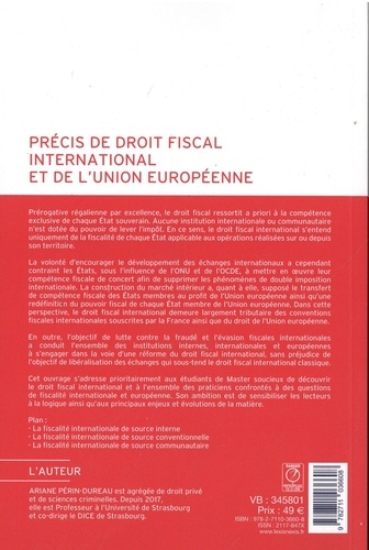 Précis de droit fiscal international et de l'Union européenne