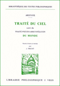  Aristote - Traité du ciel suivi de Traité pseudo-aristotélicien du monde.