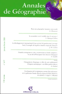 Annales de géographie N° 617 Janvier-Février 2001