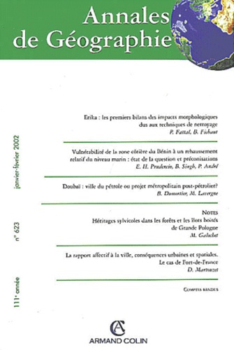  Armand Colin - Annales de géographie N° 623 Janvier-Février 2002.