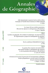 Annales de Géographie N° 626 Juillet-Août 2002