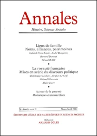 Annales Histoire, Sciences Sociales N° 2 Mars-Avril 2001