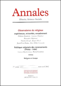 Annales Histoire, sciences sociales N° 2 Mars-Avril 2002