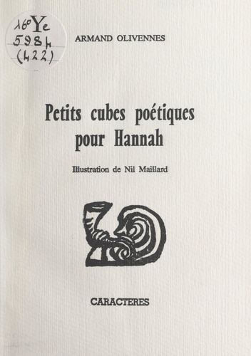Petits cubes poétiques pour Hannah