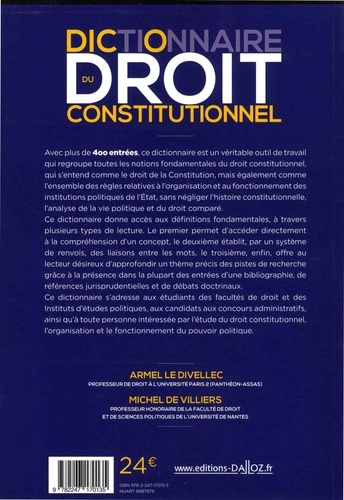 Dictionnaire du droit constitutionnel 11e édition