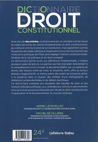 Dictionnaire du droit constitutionnel 13e édition