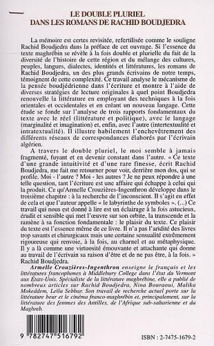 Le Double Pluriel Dans Les Romans De Rachid Boudjedra