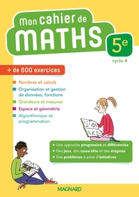 Mathématiques 5e Mon cahier de maths