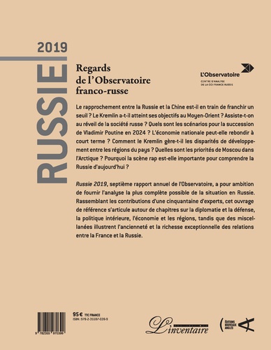 Russie 2019. Regards de l'Observatoire franco-russe