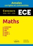 Arnaud Jobin et Roxane Duroux - Annales Maths Concours ECE - Annales corrigées et commentées - Concours 2016/2017/2018.