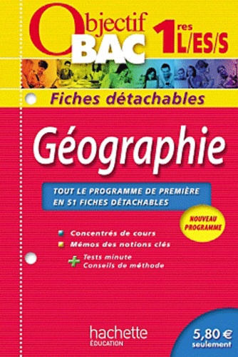 Arnaud Léonard - Géographie 1e L/ES/S - Fiches détachables.