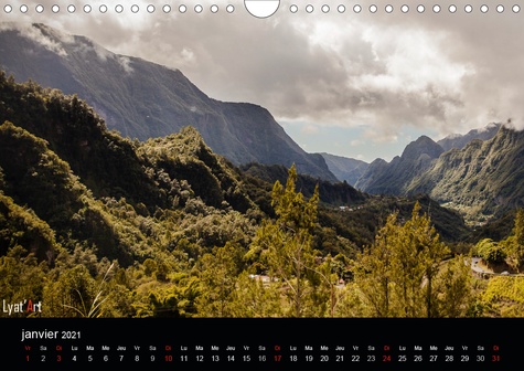 CALVENDO Places  Paysages de La Réunion (Calendrier mural 2021 DIN A4 horizontal). Calendrier mensuel , 14 pages sur les paysages de La Réunion (Calendrier mensuel, 14 Pages )