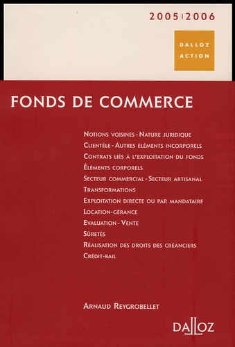 Arnaud Reygrobellet - Fonds de commerce.