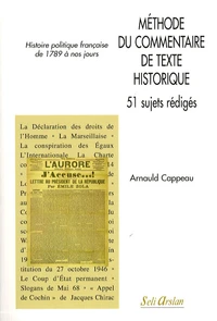 Méthode du commentaire de texte historique