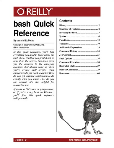 Arnold Robbins - bash Quick Reference.
