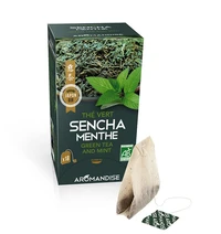 Thé vert sencha et menthe en infusettes (36 g - 18 sachets)