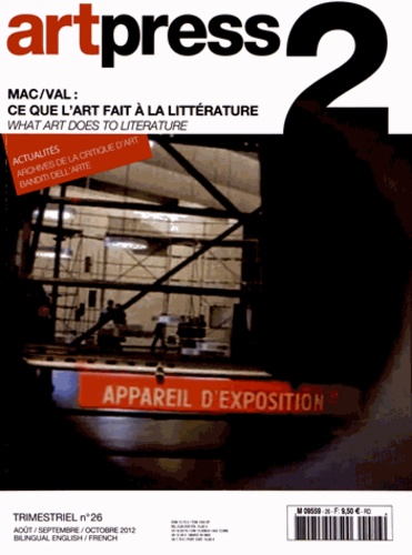 Anaël Pigeat - Art Press N° 26, Août-septembr : Mac/Val : ce que l'art fait à la littérature.
