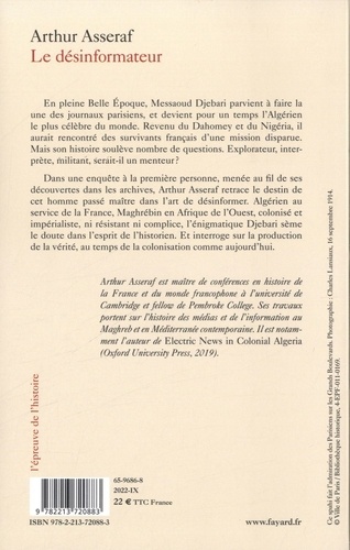 Le désinformateur. Sur les traces de Messaoud Djebari, un Algérien dans le monde colonial