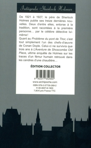 Les archives de Sherlock Holmes  Edition collector