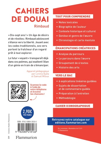 Les Cahiers de Douai, Rimbaud : Fiche oral Bac 2024 - La Classe du