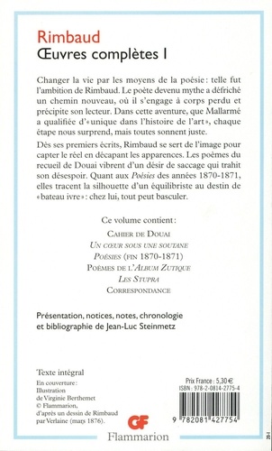 Oeuvres complètes. Tome 1, Cahier de Douai ; Poésies