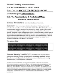 The Psionicist Guild 2: The Rules of Magic Volume 5, Journals 52-69