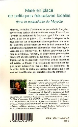 Mise en place de politiques éducatives locales dans la postcolonie de Mayotte