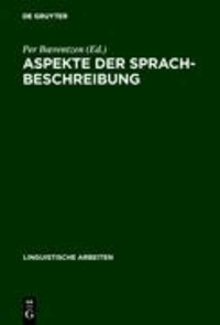 Aspekte der Sprachbeschreibung - Akten des 29. Linguistischen Kolloquiums, Aarhus 1994.