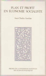 Plan et profit en économie socialiste