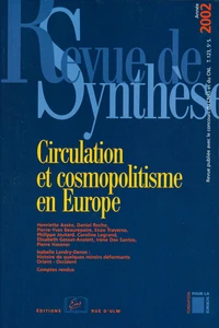 Circulation et cosmopolitisme en Europe