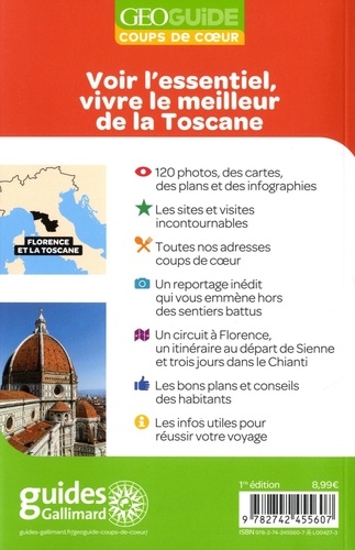 Florence et la Toscane  avec 1 Plan détachable