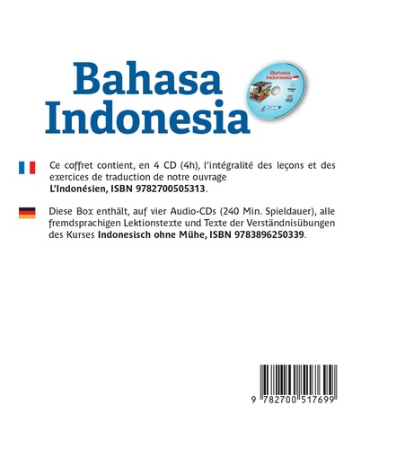 Bahasa, Indonesia  avec 4 CD audio