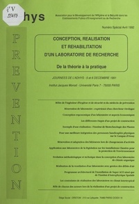  Association pour le développem - Conception, réalisation et réhabilitation d'un laboratoire de recherche : de la théorie à la pratique - Journées de l'ADHYS, 5 et 6 décembre 1991.