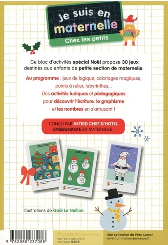 Je suis en maternelle  Mon bloc d'activités. Graphisme et coloriages de Noël