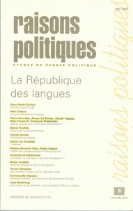 Astrid von Busekist - Raisons Politiques N° 2 Mai 2001 : La Republique Des Langues.