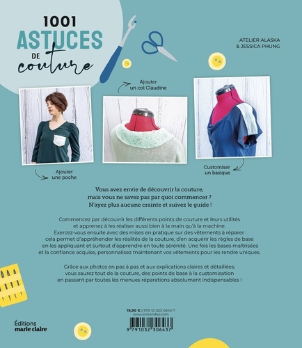 1001 astuces de couture - Débuter la couture,... de Atelier Alaska - Grand  Format - Livre - Decitre