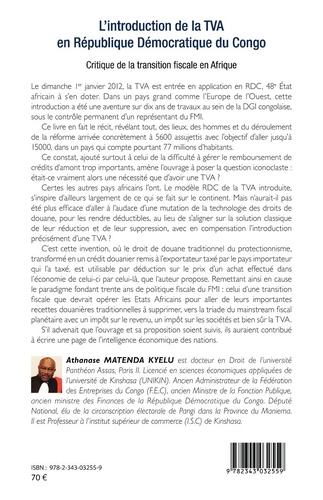 L'introduction de la TVA en République Démocratique du Congo. Critique de la transition fiscale en Afrique