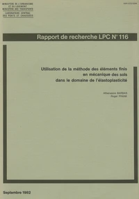 Utilisation de la méthode des éléments finis en mécanique des sols dans le domaine de l'élastoplasticité