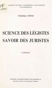 Science des légistes, savoir des juristes