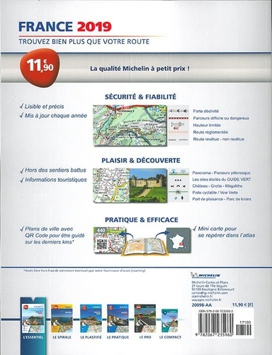 Atlas routier et touristique France. 1/200 000  Edition 2019 - Occasion