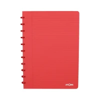 cahier atoma-a4-5mm-72fts-pp transp rouge