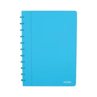 cahier atoma-a4-5mm-72fts-pp transp turquoise